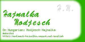 hajnalka modjesch business card